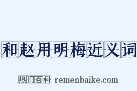 和赵用明梅近义词是什么意思的图片